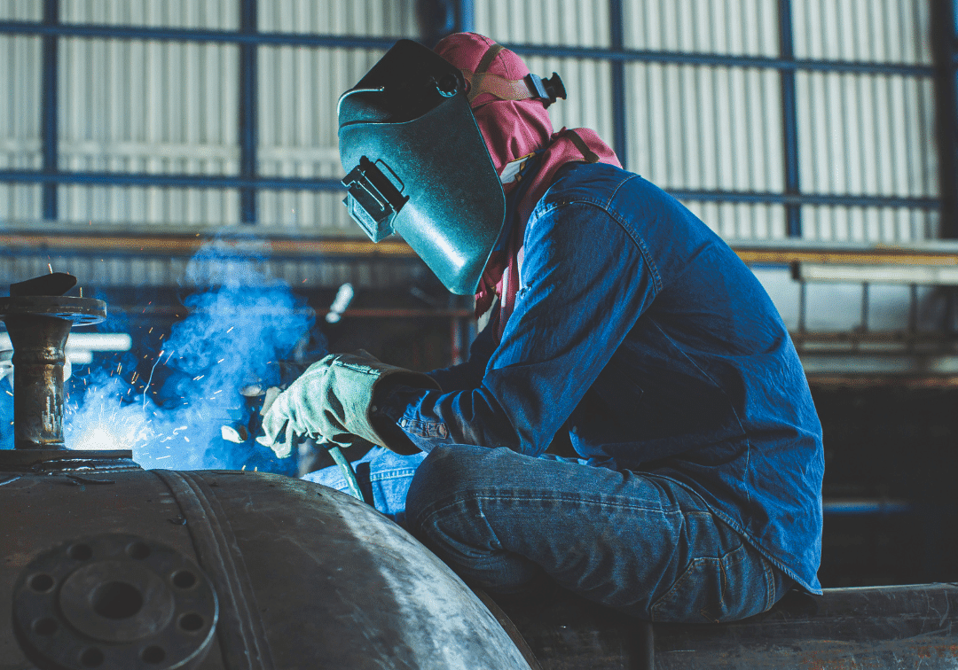 A B.B. Price worker conducting metal fabrication in Birmingham